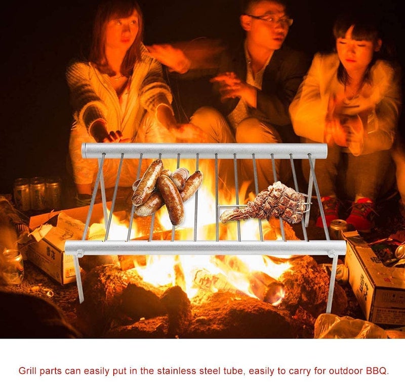 Arcanine Mini Barbecue Grill Folding Portable Campfire BBQ Grill Rack Detachable Grill for Outdoor Activities Camping Fishing Cooking Hiking Picnic Garden Terrace Party Grill Rack - Image 2