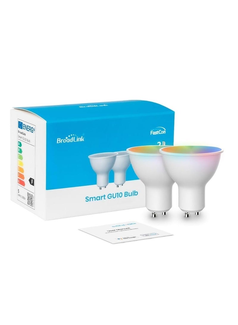 برودلينك لمبة LED ذكية GU10 موديل LB4GU10EU – تحكم عبر البلوتوث، إضاءة RGB قابلة للتعتيم، 4.5 واط - Image 2