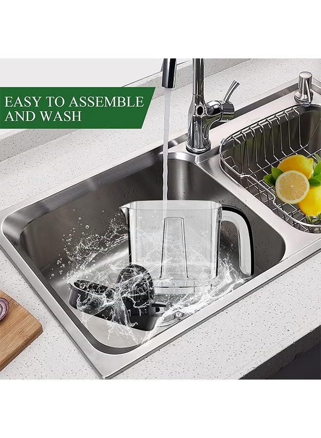 RAF Electric Citrus Juicer,Orange Juicer Freshly Pressed Fruit for Squeezes Oranges Lemons Lime Juices,2 cones & BPA-free,1.2L, Black - Image 5