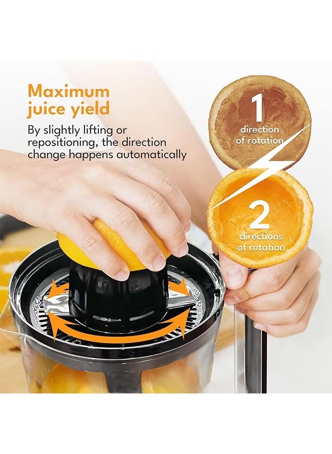 RAF Electric Citrus Juicer,Orange Juicer Freshly Pressed Fruit for Squeezes Oranges Lemons Lime Juices,2 cones & BPA-free,1.2L, Black - Image 3