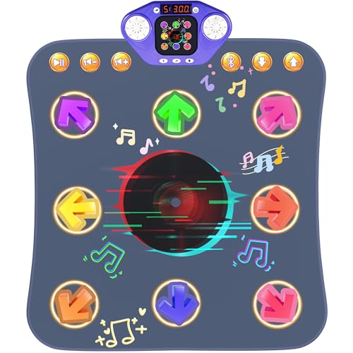 TooLion Dance Mat Toys for 312 Year Old KidsBluetooth Dance Pad with LightUp 8 KeysInteractive Dance Game with 4 ModesNonSlip Builtin MusicChristmas Birthday Gift for GirlsBoysBlue - Image 1