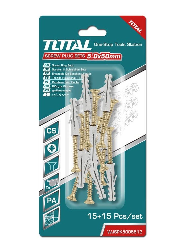 TOTAL Screw Plug Sets ST5 X 50MM WJSPK5005512 - Image 2