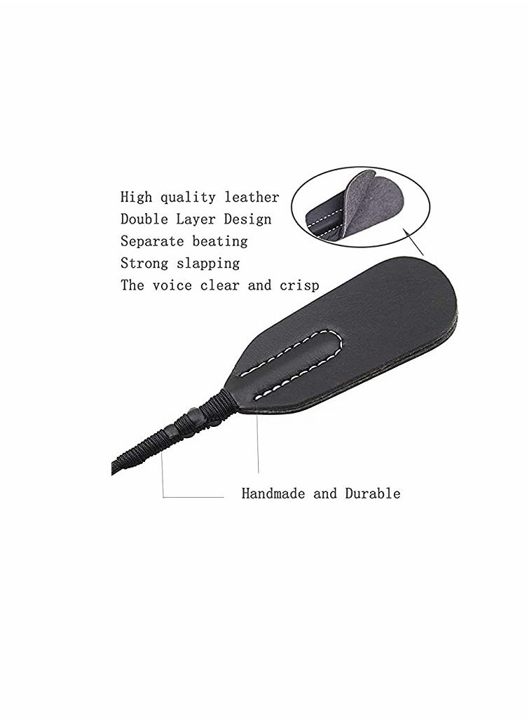 Excefore Riding Crop for Horse, 18 Inch Deluxe Whips, Fiberglass Shaft with Genuine Leather Top, Tough Equestrianism Horse Crop Black  - Image 2