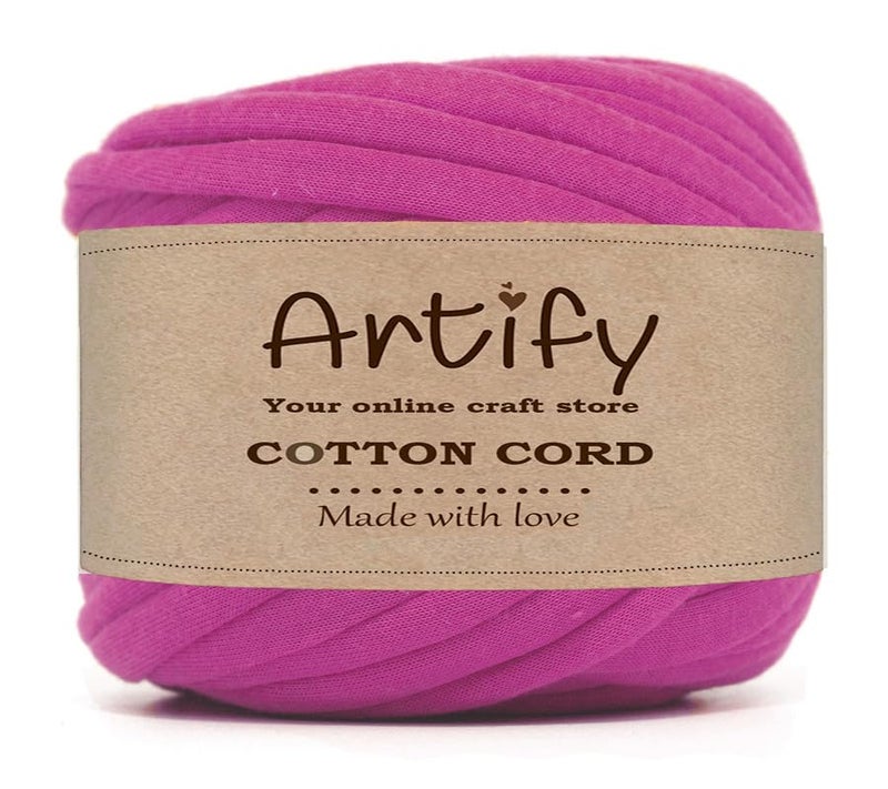 Artify | Tshirt Yarn (7mm, 500gms) | Knitting Yarn for Hand DIY Bag, Basket Cushion and Other Crochet Projects - Rani - Image 1