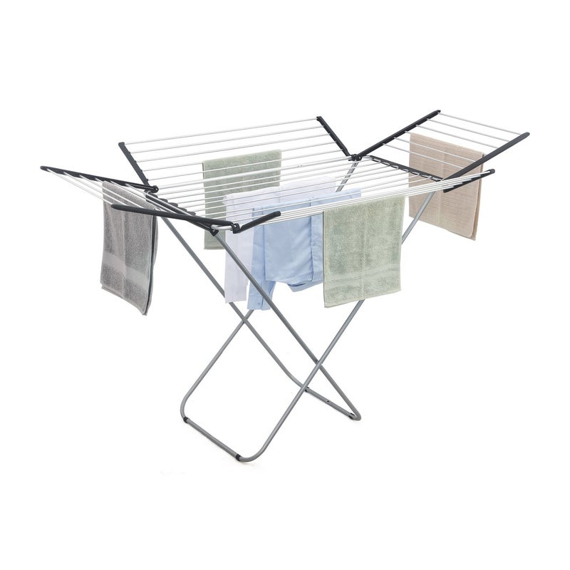 Cuisine Art 25M Aluminium Cloth Dryer with Iron Legs  Black | Heavy Duty Foldable Clothes Drying Stand | Size 175Ã—55Ã—110 cm for Home, Balcony & Indoor Outdoor Use - Image 2