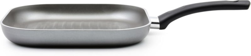 Aluminum Bakelite Soft Touch Fitting Square Grill Pan, 26 cm Size, Grey, Made In Portugal