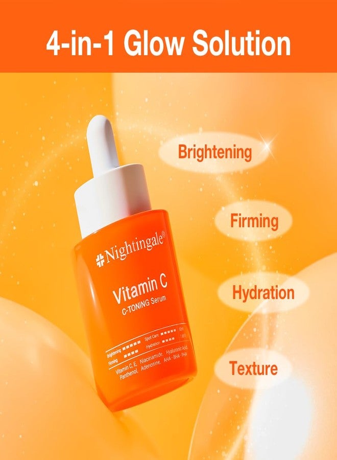 NIGHTINGALE C-TONING VITAMIN C SERUM For Face,Anti Aging and Skin Brightening with Vitamin C,Niacinamide, Hyaluronic Acid,Vitamin E,Adenosine,Reduces dark Spots, uneven skin Tone, 1.69fl.oz(50ml) - Image 4