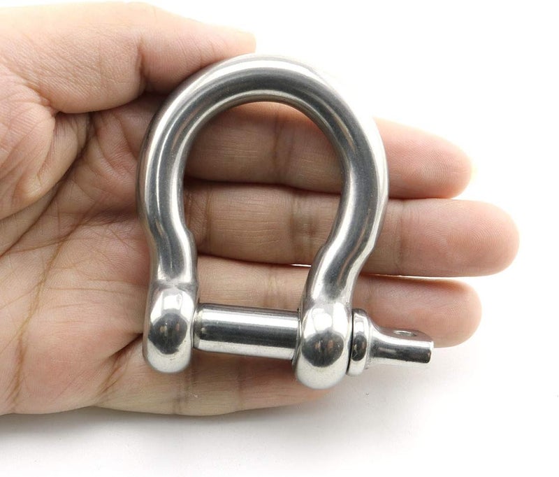 Lind Kitchen 2pcs 3/8 Inch Stainless Steel Bow Shackle Screw Pin Anchor Shackle Hardware Rigging Outdoor Tools for Survival Rope Paracord Camping Bracelet Bow Buckle M10 - Image 5