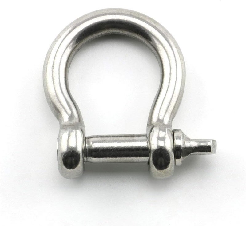 Lind Kitchen 2pcs 3/8 Inch Stainless Steel Bow Shackle Screw Pin Anchor Shackle Hardware Rigging Outdoor Tools for Survival Rope Paracord Camping Bracelet Bow Buckle M10 - Image 2