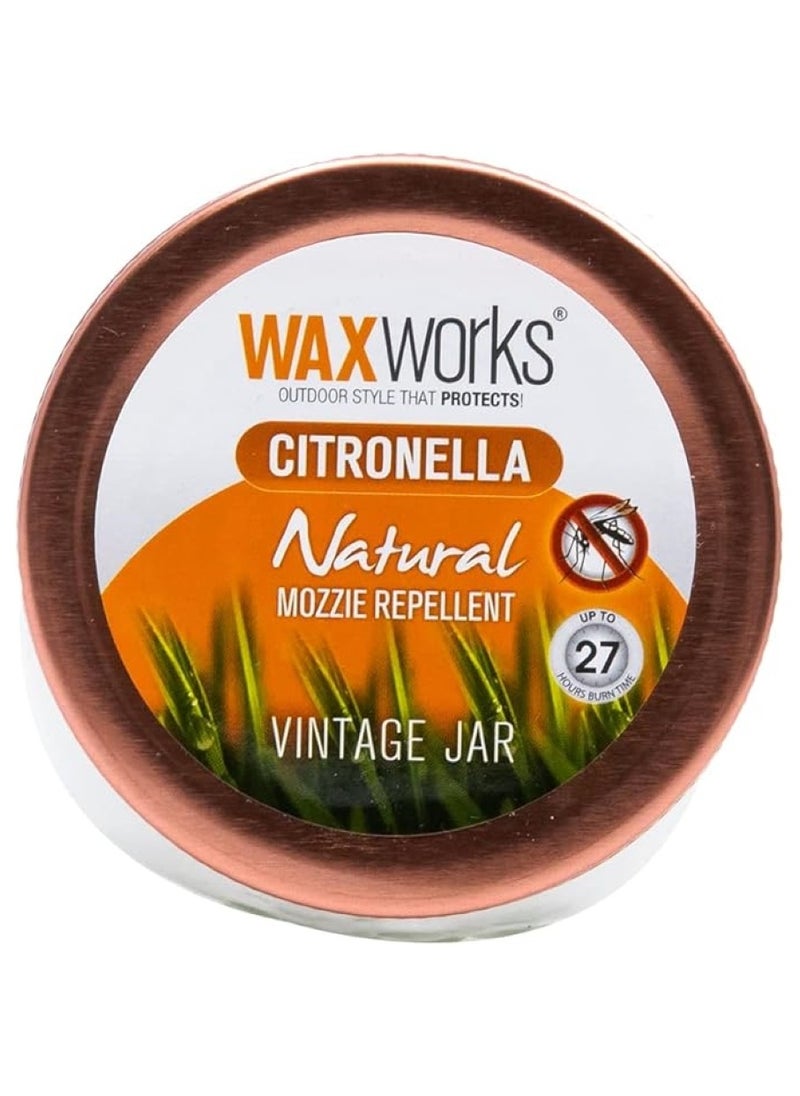 Waxworks Citronella Vintage Jar Candle  - Image 1