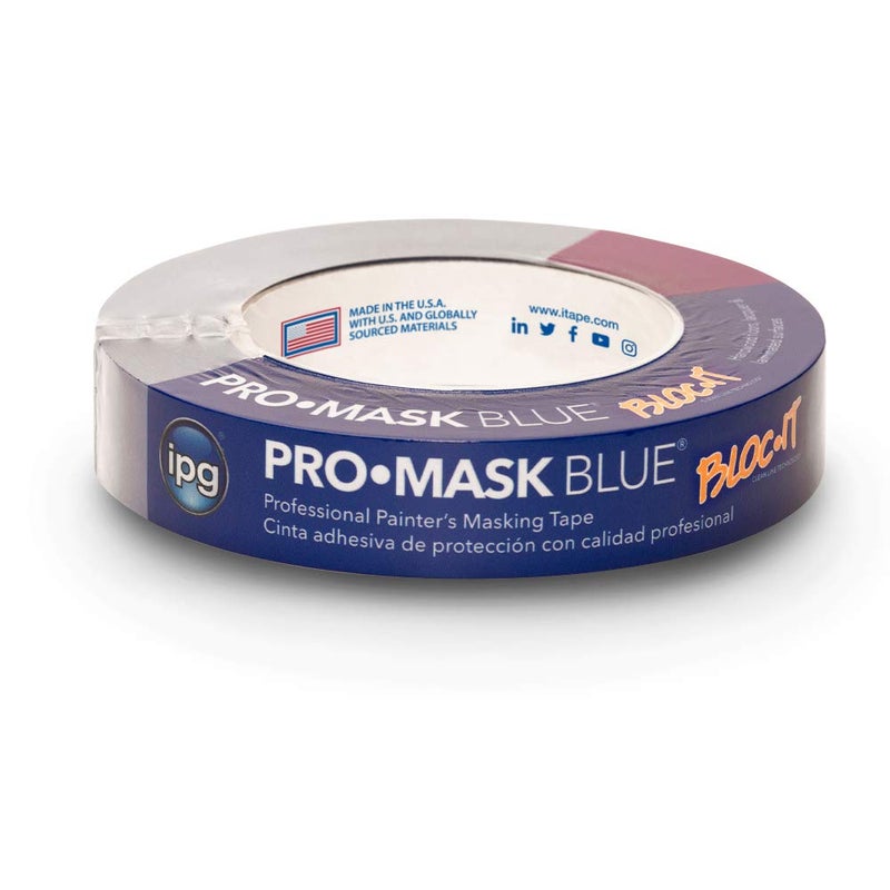 IPG ProMask Blue with BLOCIt Premium 14Day Masking Tape 094 x 60 yd Blue Single Roll