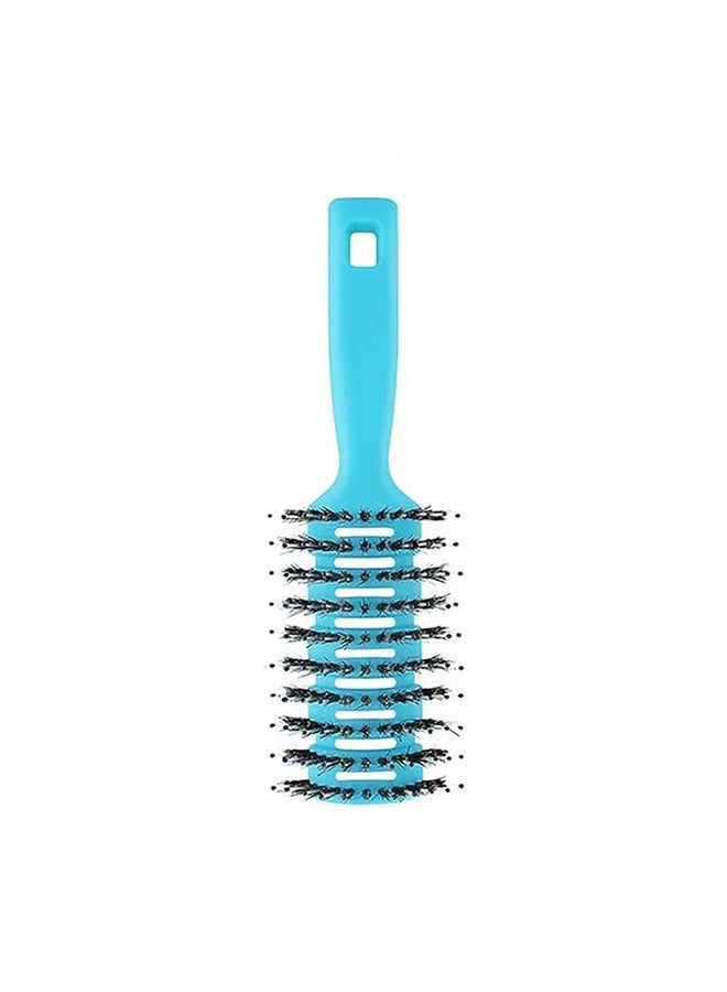 Hearts Hair Brush | Flexible Bristles Brush | Hair Brush With Paddle | Quick Drying Hair Brush | Suitable For All Hair Types | Round Vented Hair Brush | C13-X-Ble | Blue - Image 1