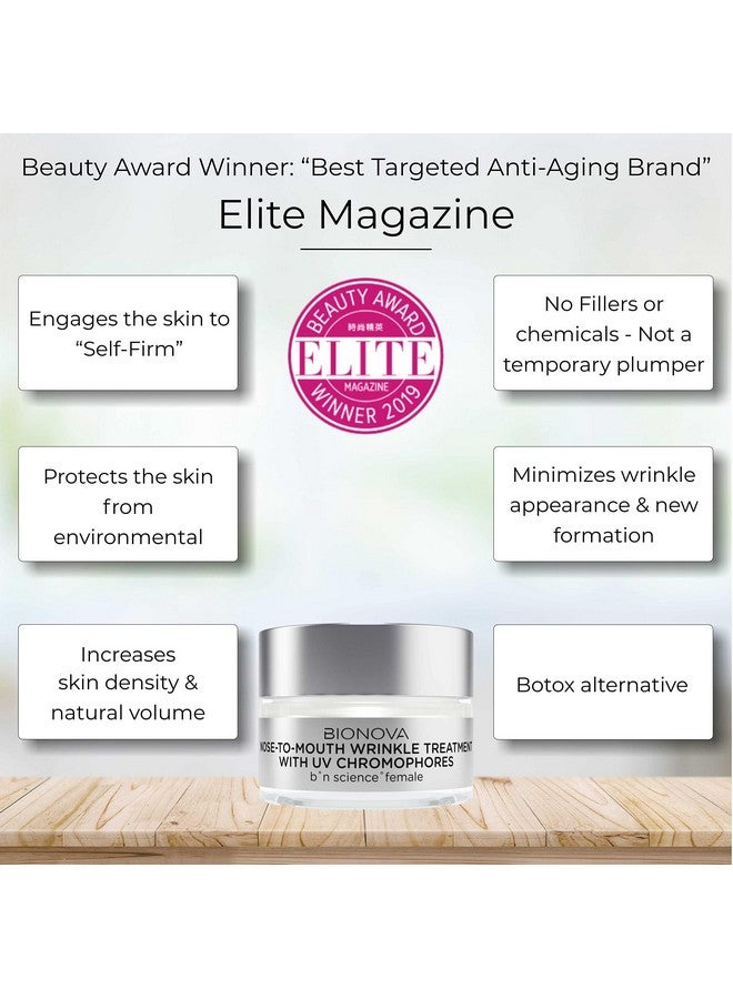 BIONOVA - Anti-Aging Nose-to-Mouth Wrinkle Treatment Cream With UV Chromophores, Supports Cell Renewal, Boosting Elasticity and Skin Radiance 0.5 oz - Image 3