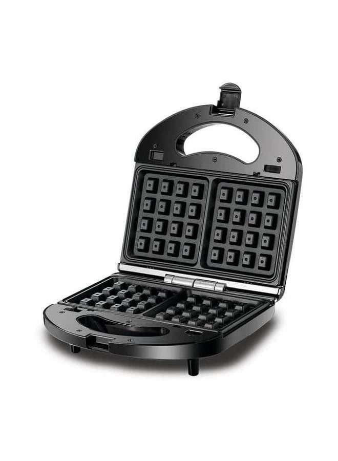 BLACK+DECKER 3 In 1 Interchangeable Grill & Waffle& Sandwich Maker 650 - 780 W TS2130-B5 Black 780 W TS2130-B5 black - Image 4