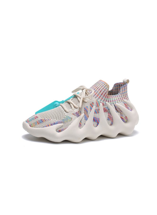 Trendy Couple's Fly-knit Sock Shoes For Women,  Summer New Breathable Women's Casual Volcano Sneakers 450-7