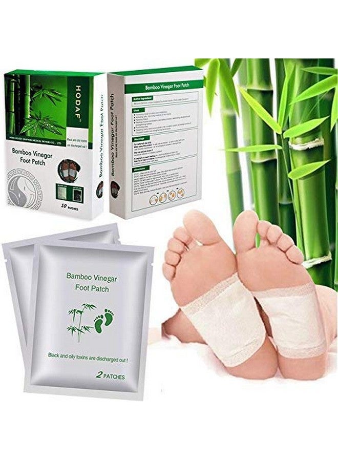 Hodaf Detox Foot Patches (1 Boxes = 10 Patches) hodaf detox foot pads natural bamboo vinegar detox foot patch - Image 2