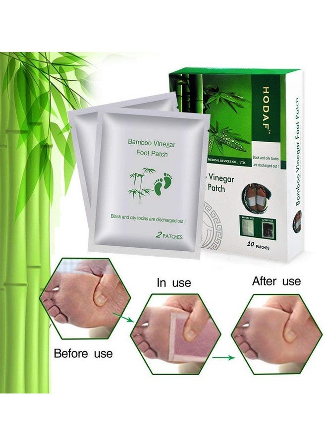 Hodaf Detox Foot Patches (1 Boxes = 10 Patches) hodaf detox foot pads natural bamboo vinegar detox foot patch - Image 4