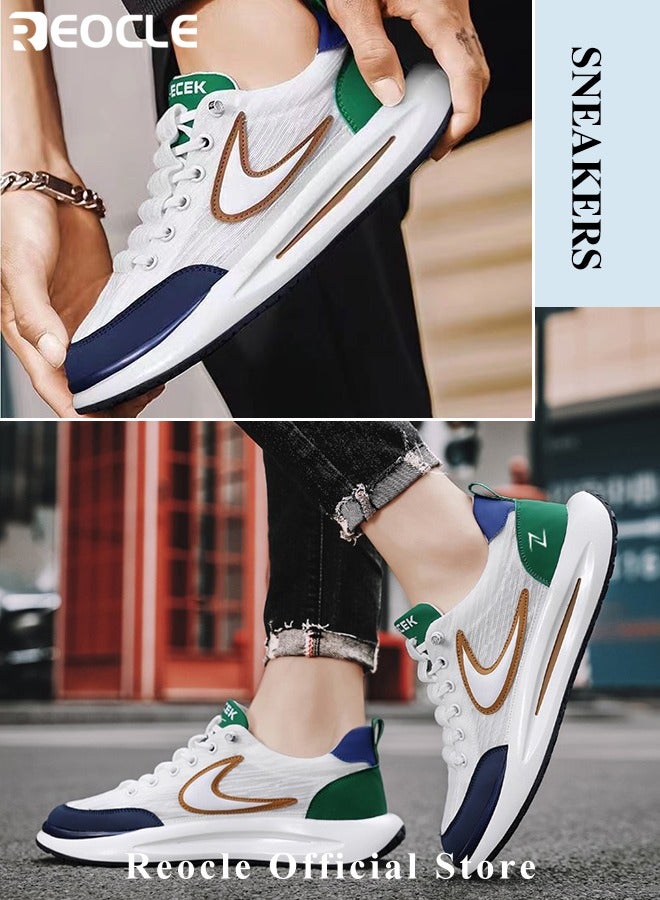 REOCLE Men's Shoes Summer Breathable Mesh Sports Casual Men's Shoes Running Students All-match Dad Shoes - Image 5