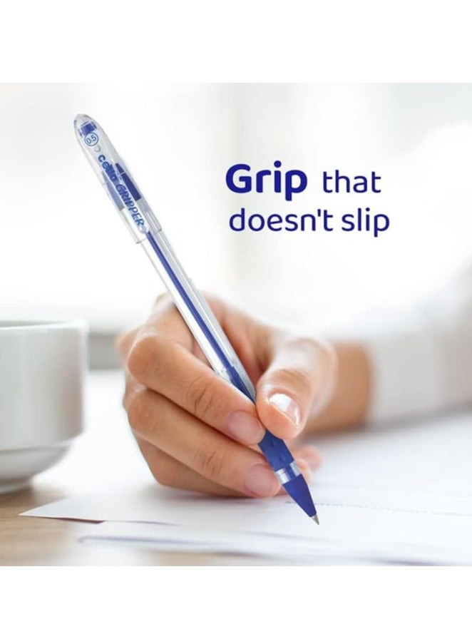 Cello Gripper Ball Pen | Jar of 25 | Blue Ball Pens | Smooth writing Ball Pens | Exam Pens with Grip | Ball pens set for School and Office stationery Pens for comfortable writing - Image 5