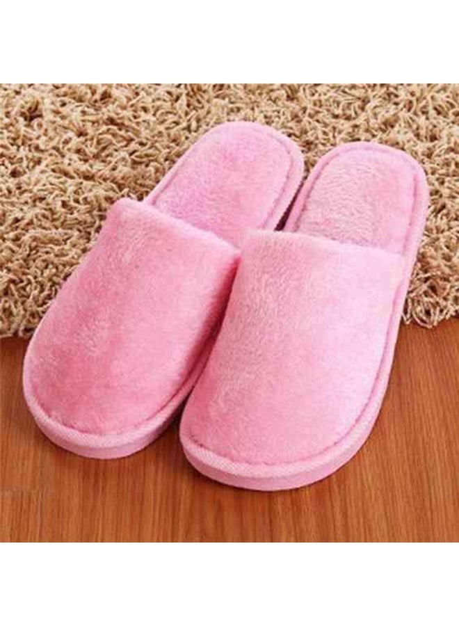 Warm Anti-Slip Unisex Slipper Plush Plus Size Comfortable Autumn Solid Color Home Indoor Shoes Winter Slippers
