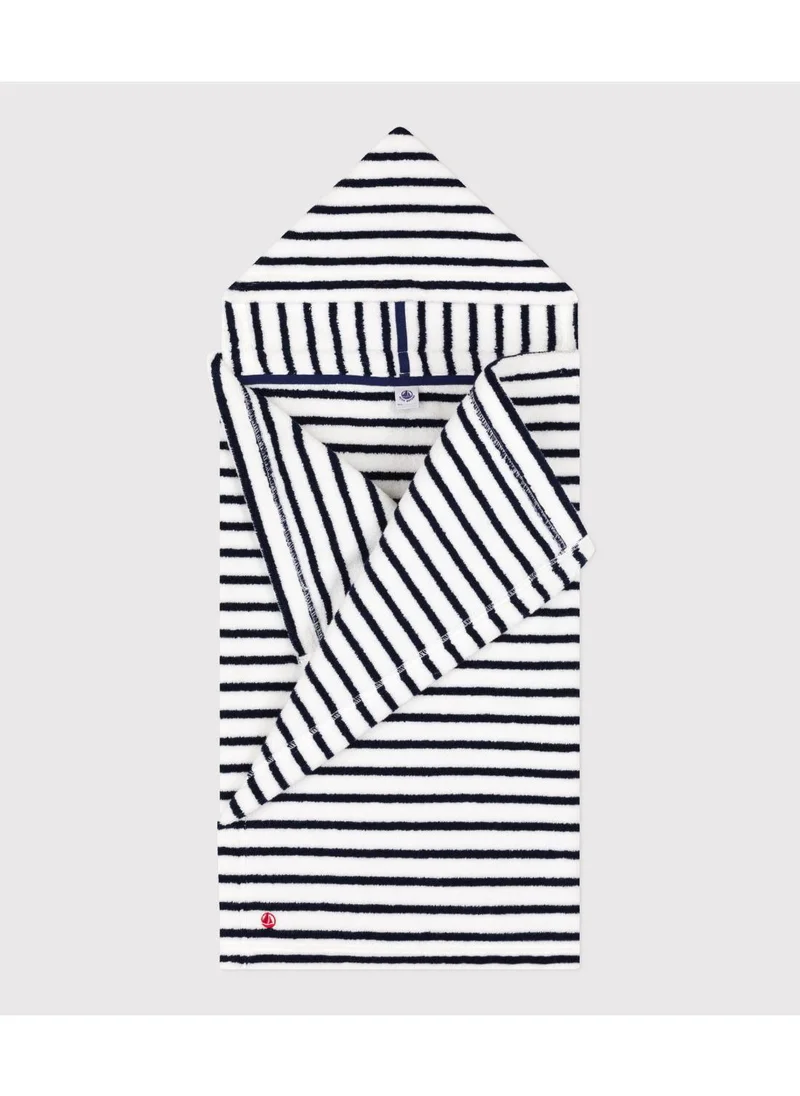 Petit Bateau Babies' Striped Terry Bath Cape