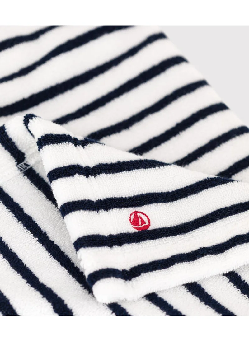 Petit Bateau Babies' Striped Terry Bath Cape