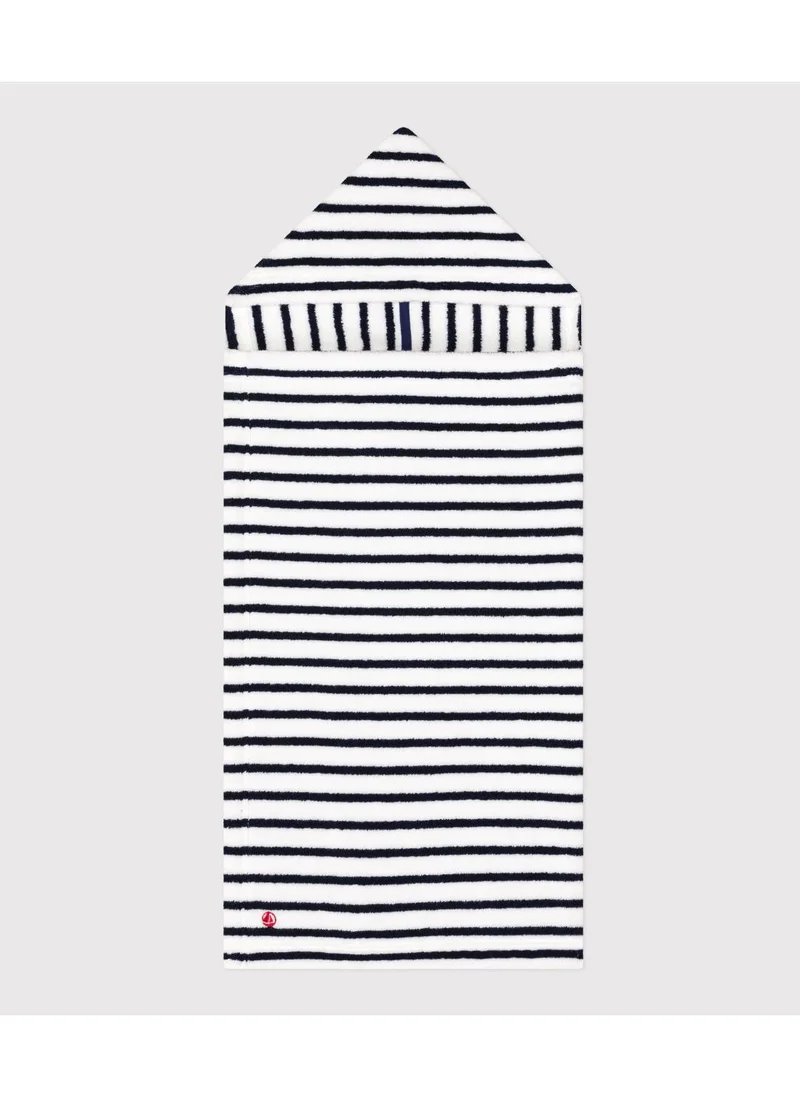 Petit Bateau Babies' Striped Terry Bath Cape