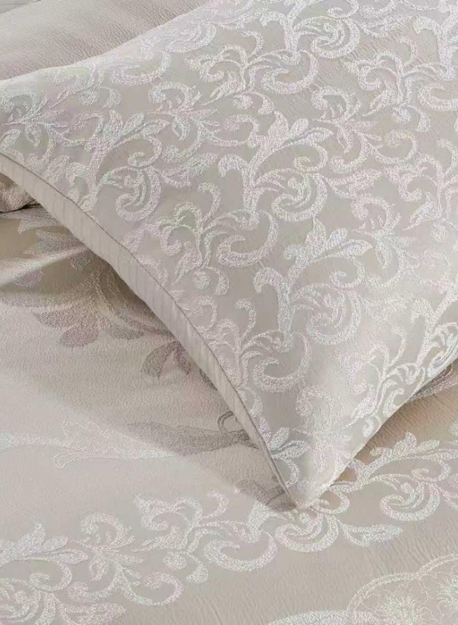 INREST Light Cashmere Single Comforter Set 170 × 230 cm – Luxury 5 Pieces Jacquard Embroidered Bedding Set - Image 4