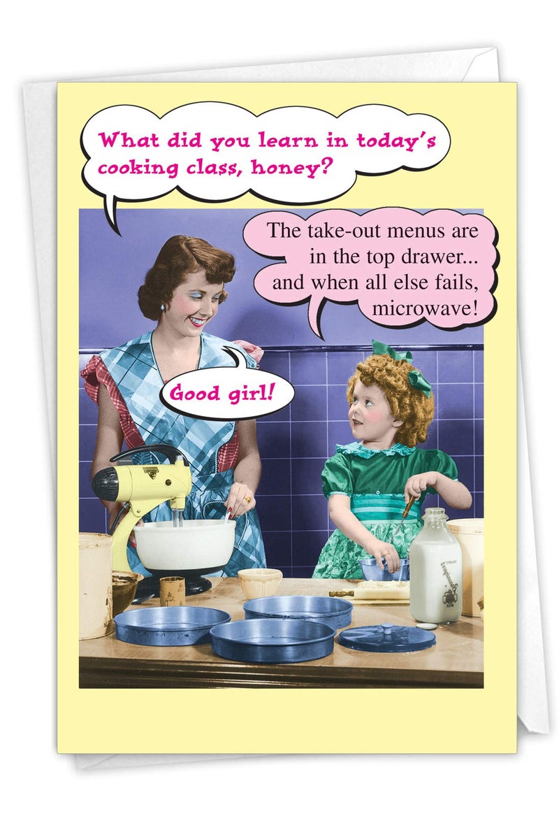 NobleWorks - Funny Mothers Day Card with Envelope - Loving, Humor Greeting Card for Mom - Microwave 0071 - Image 1