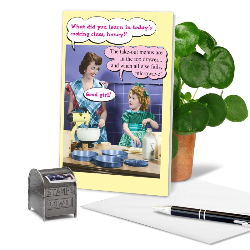 NobleWorks - Funny Mothers Day Card with Envelope - Loving, Humor Greeting Card for Mom - Microwave 0071 - Image 3
