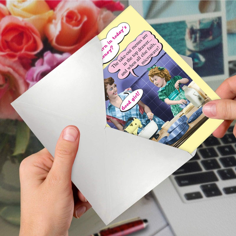 NobleWorks - Funny Mothers Day Card with Envelope - Loving, Humor Greeting Card for Mom - Microwave 0071 - Image 5