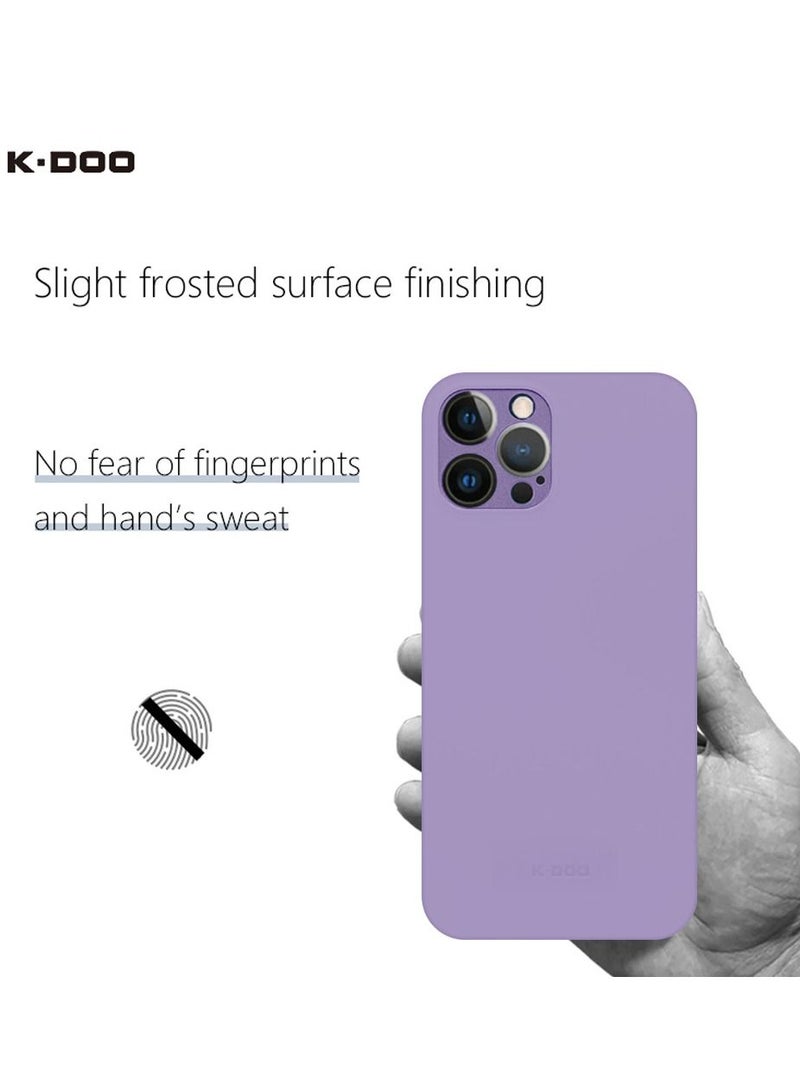 K-Doo غطاء خلفي رقيق للغاية لآيفون 12 برو ماكس بلون بنفسجي مضاد للانزلاق كامل التغطية - Image 4