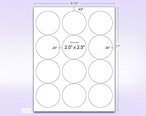NextDayLabels ملصقات نيكست داي - 8-1/2 × 11 ملصقات ملونة نيون عالية اللمعان للطابعات الليزرية وطابعات الحبر (نيون أحمر، 2.5" دائري - 12 ملصق لكل صفحة | 300 ملصق) - Image 2