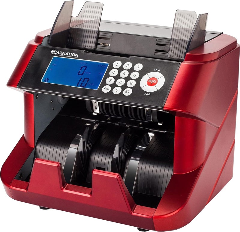 Carnations Bill Cash Money Counter CR180 with UV and MG Counterfeit Detection Super Fast One Year Warranty (CR2300-stickerless) - Image 1