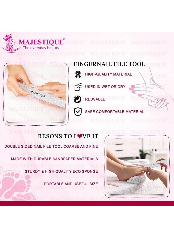 MAJESTIQUE Double Sides Nail Filer Washable & Reusable For Perfectly Shaped And Smooth Nails Color May Vary  - Image 4