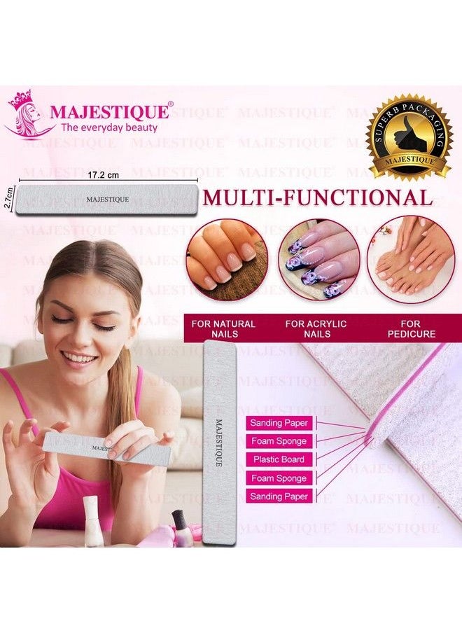 MAJESTIQUE Double Sides Nail Filer Washable & Reusable For Perfectly Shaped And Smooth Nails Color May Vary  - Image 3