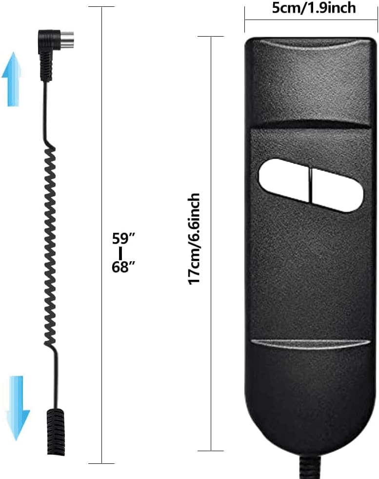 CUGLB Lift Chair Remote Replacement, 5 Pin 2 Button 90 Degree Power Recliner Remote Replacement Parts for Okin Limoss Lazboy Pride Catnapper Golden - Image 2