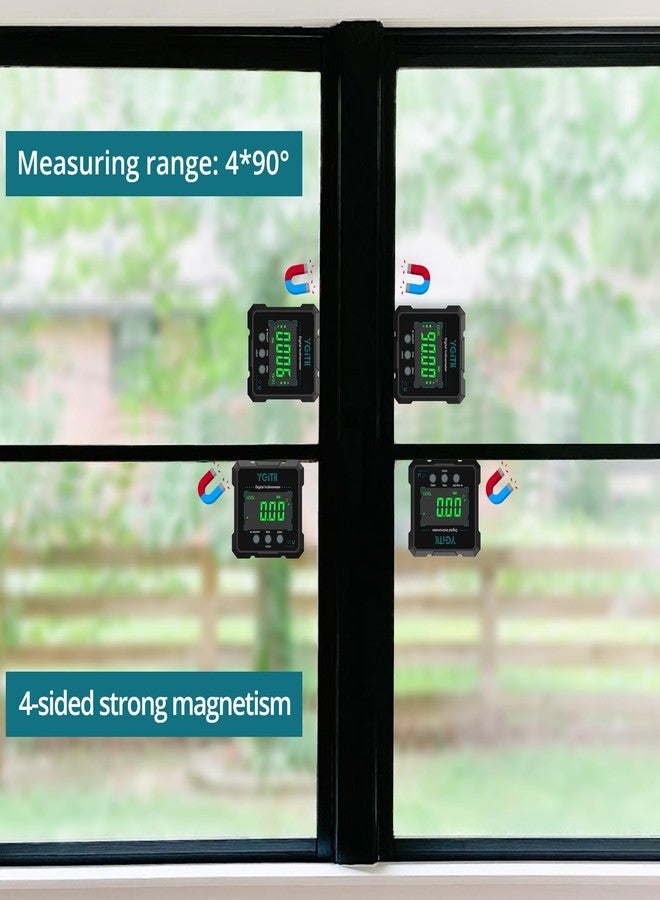 YGiTK Magnetic Digital Angle Finder USB Charging Digital Level Box, Mini Protractor Angle Gauge Meter IP54 Waterproof Inclinometer Level Measuring Tool for Building (Laser Level Class 2, Output<5mW) - Image 4