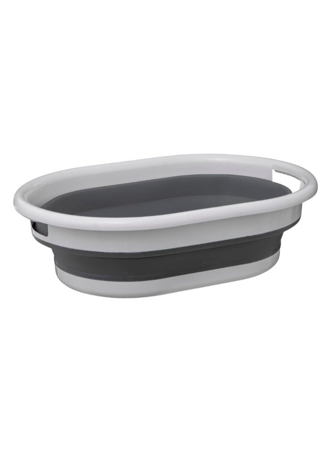 Five Simply Smart Foldable Laundry Basket White and Grey 21 L 186193 - Image 2