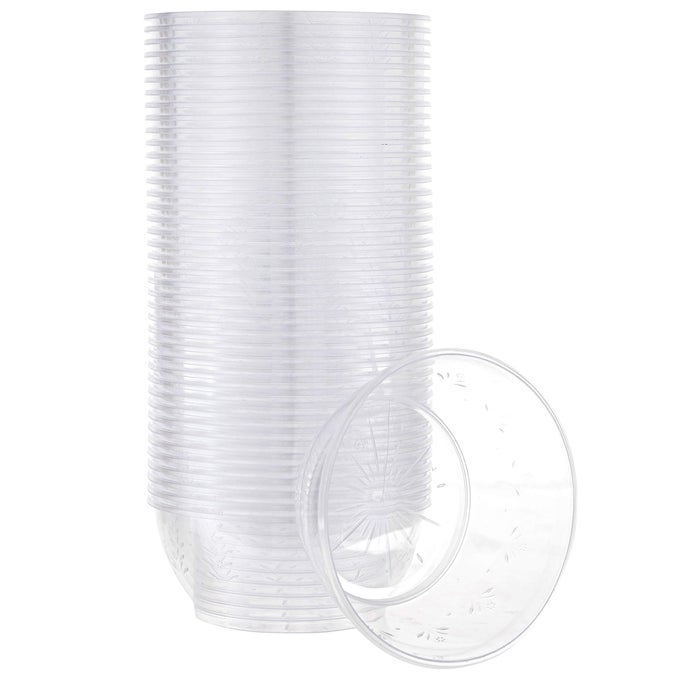 6 OZ HARD PLASTIC DESERT BOWLS ICE CREAM BOWLS PREMIUM QUALITY DISPOSABLE CLEAR BOWL PACK OF 40