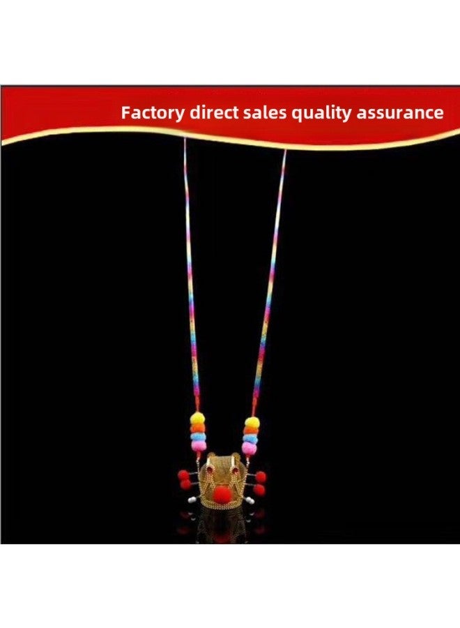 Monkey King Purple Golden Crown Luminous Children's Top Hat Luminous Top Hat Monkey King Hat Crown Hot Sale-Color:Automatic Retractable Gold Hoop ]  - Image 2