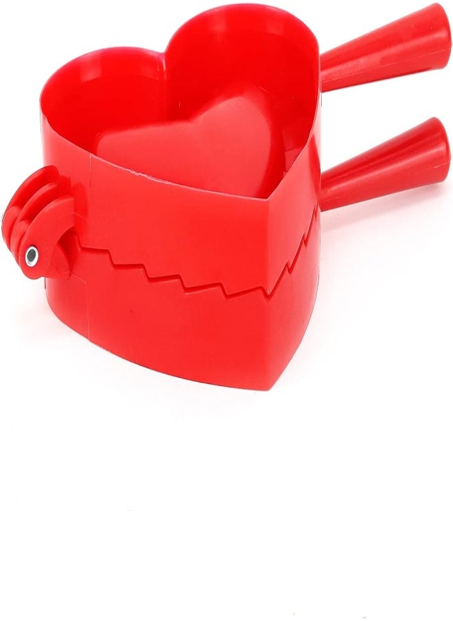 AKDC - Heart Pie Mold Red Color, Press Mini Pie Maker Dough Dumplings Cutter Molds Heart Shaped Baking Tools & Accessories Kitchen Bakeware - Image 1