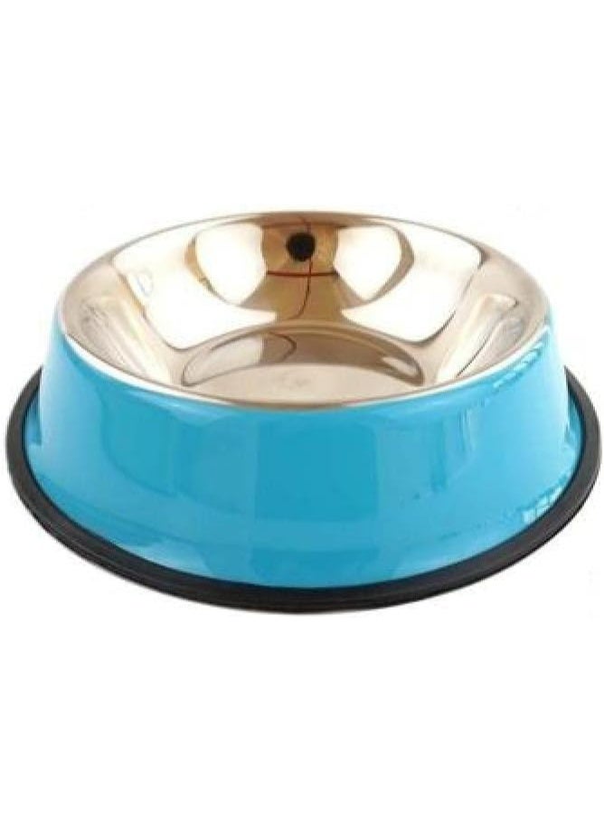 Stainless Steel Pet Bowl with Non-Slip Base, Colorful Design, 30cm - Image 3