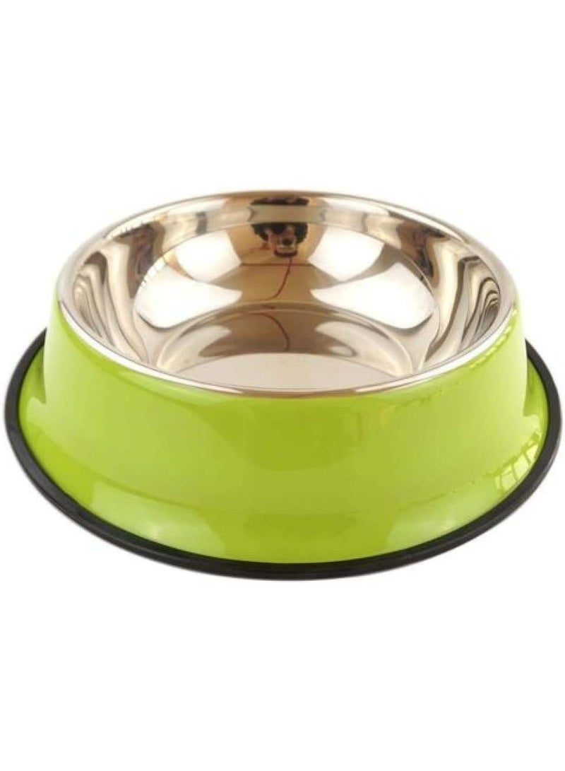 Stainless Steel Pet Bowl with Non-Slip Base, Colorful Design, 30cm - Image 2
