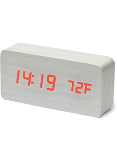 Generic Multifunction Wooden LED Alarm Clock  with Date Time Display  - Image 1