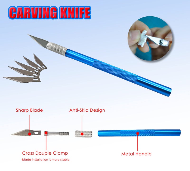 HOPLEX Model Tools Kit 20 in 1 Adults Hobby Building Tools Set Basic Tools with Nippers Tweezers Needle Files Polishing Bars for Car Airplane Model Building Repairing and Fixing - Image 2