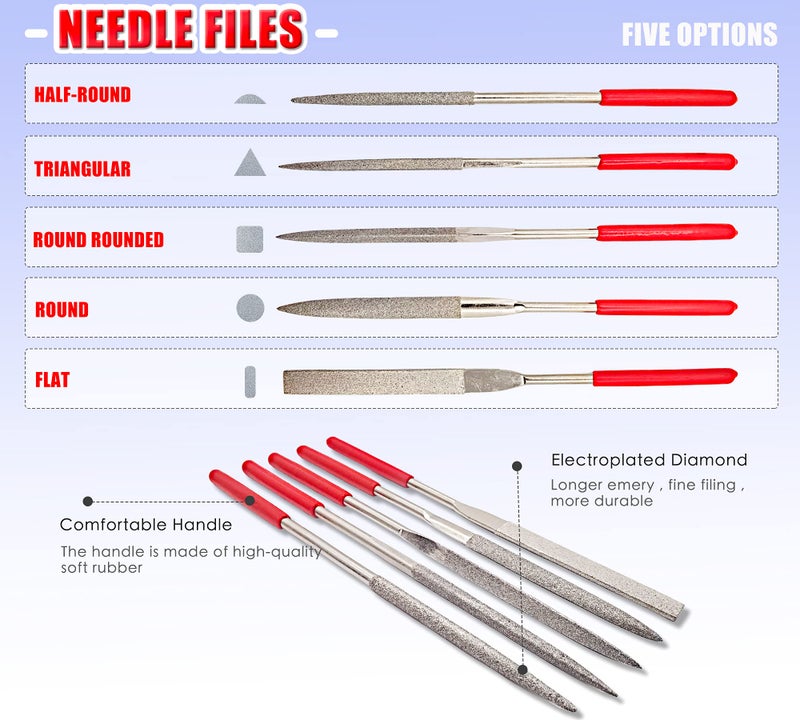 HOPLEX Model Tools Kit 20 in 1 Adults Hobby Building Tools Set Basic Tools with Nippers Tweezers Needle Files Polishing Bars for Car Airplane Model Building Repairing and Fixing - Image 3