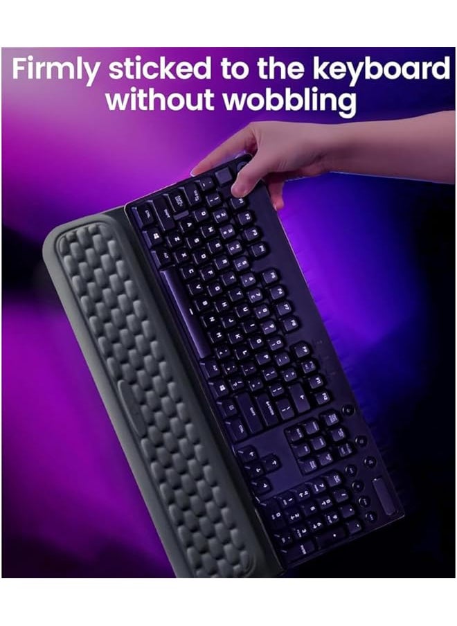 erorex - Keyboard Wrist Rest With Stickers Full Mechanical Keyboard Support Pad Desk Ergonomic Cushion For Computer Typing Office Work Home Gaming Soft Memory Foam Arm Palm Hand Pain Relief Gift - Image 1