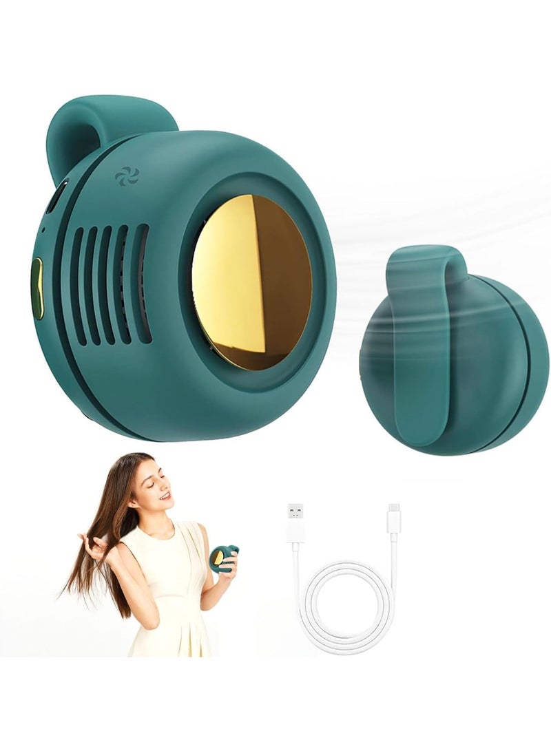 Portable silent mini bladeless fan 3-speed clip-on fan 360° rotatable, suitable for outdoor, travel and office use, travel accessory - Image 1