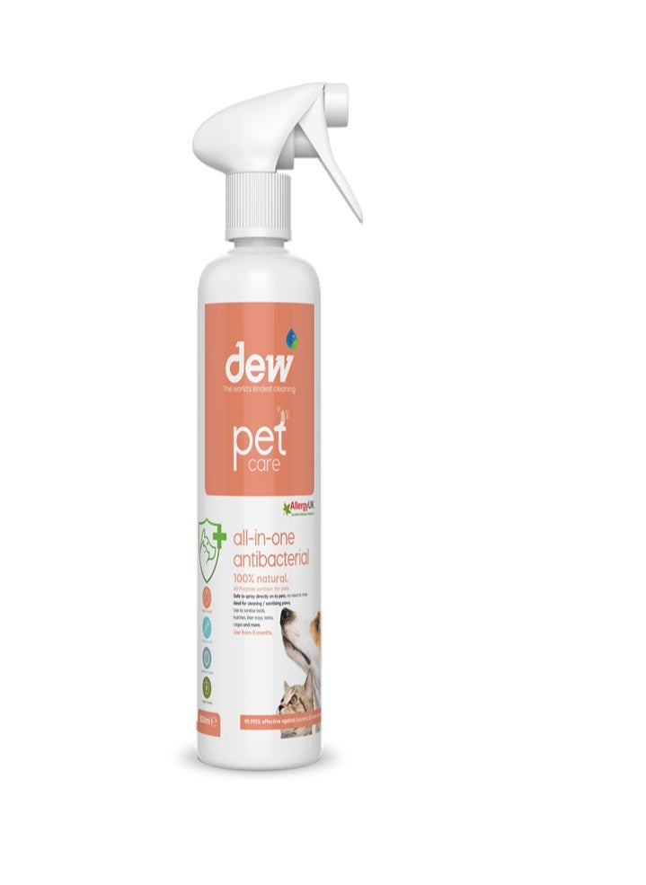Dew - Pet All In One Sanitiser 500ml 100 Percentage Natural Antiseptic Disinfectant & Odor Eliminator For Dogs & Cats Pet care - Image 1